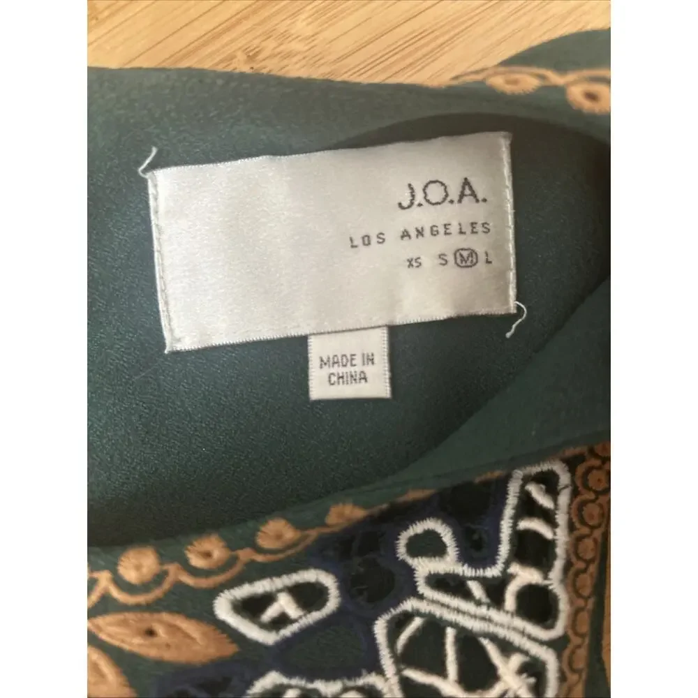 J.O.A. Urban Outfitters Embroidered Tank Dress Soft Girl Indie Cottagecore Sz M - Picture 4 of 9